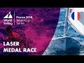 Full laser medal race  sailings world cup series  hyres france 2018