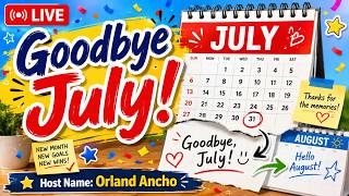 SAYING GOODBYE to July
Tapos na ang hulyo, sana ito ay nagbigay sa atin ng magandang buwan at mga positive memories na hindi malilimutan.
Please subscribe... SAYING GOODBYE to July