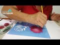 Pintura em tecido com stencil de rosas