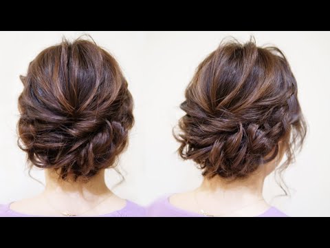 ☆かわいいシニヨンのヘアアレンジ!中級レベル!bun-hairstyle-updo-tutorial-wedding-prom-hairstyles-for-long-hair