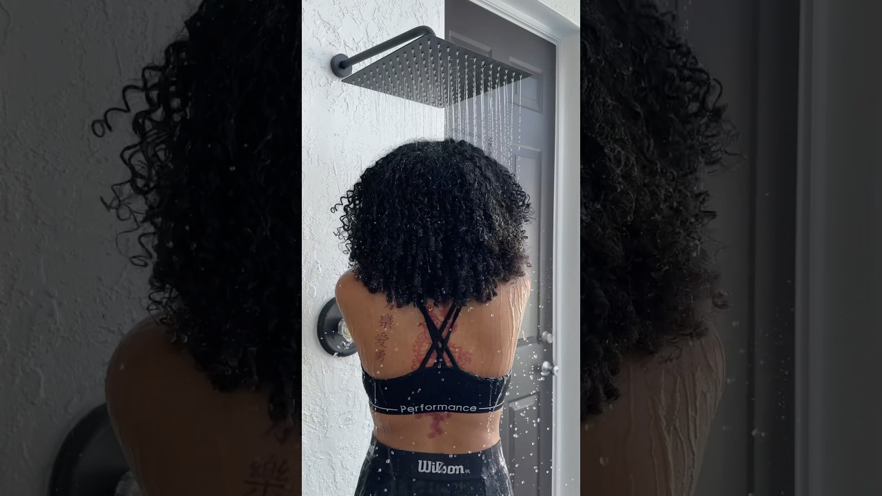 Curly hair routine pt. 1 🌱 wash + hair mask 