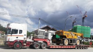 SCANIA 144L 530 LOADING MOBILECRANE KATO 50 TAN PUNCAK ALAM