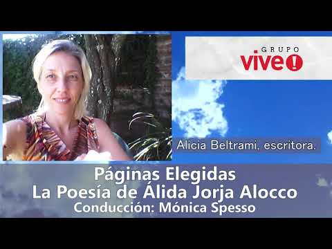 Alicia Beltrami en Páginas Elegidas, poemas de Álida Alocco