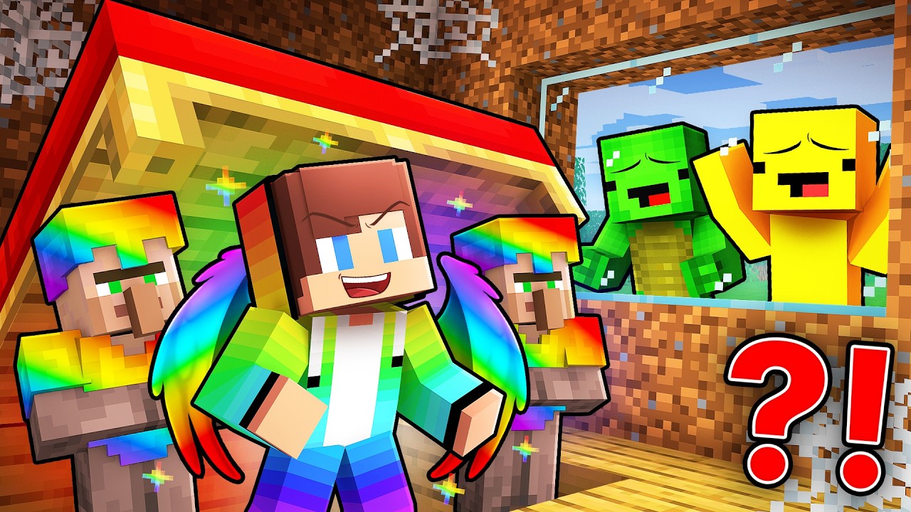 JJ Became a RAINBOW GOD And Hid It From FRIENDS in Minecraft...