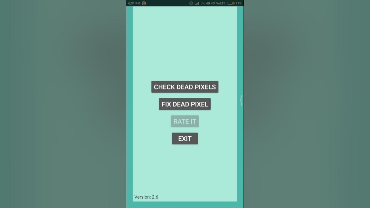 Dead pixels test and fix. Dead pixels test and fix