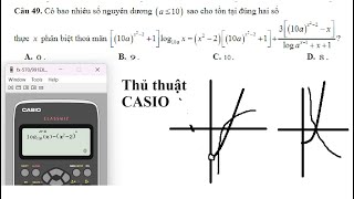 Thủ thuật CASIO: THPT Tĩnh Gia 2 – Thanh Hóa: Có bao nhiêu số nguyên dương (a≤10) sao cho tồn tại