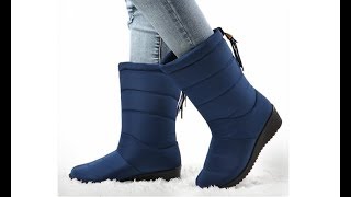 Женские теплые зимние сапоги на танкетке women warm winter boots with a wedge heel