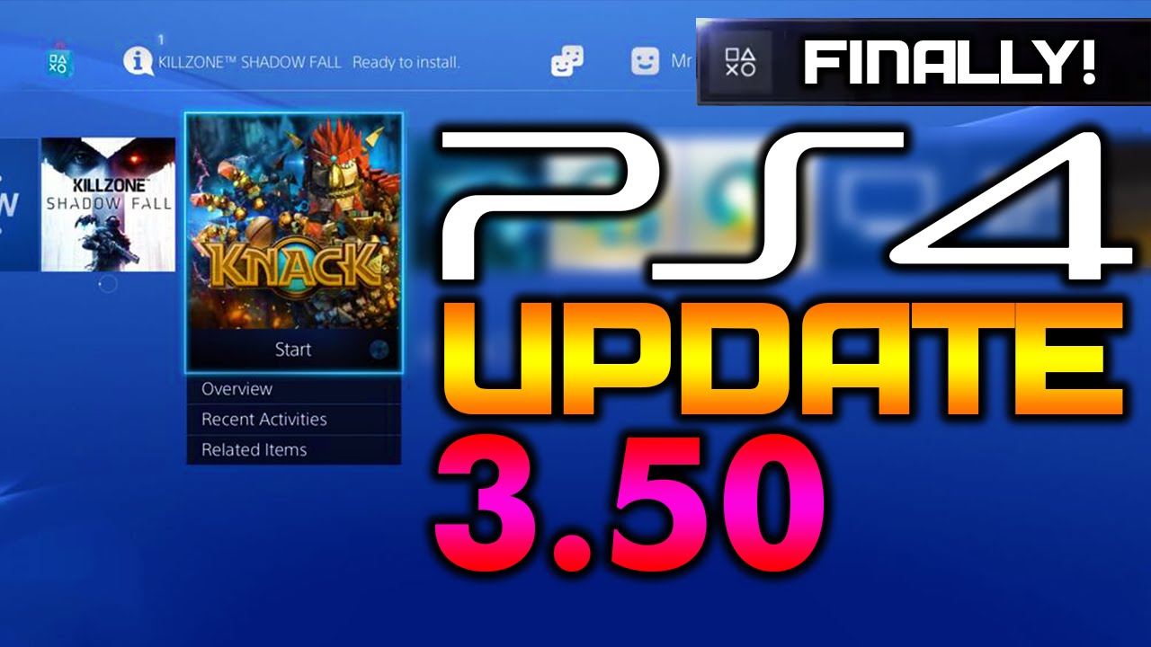 PS4 Update 3.50 Coming Soon! - Friend Notifications AT LAST & More ...