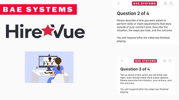 Hirevue online video interview Questions- BAE SYSTEMS