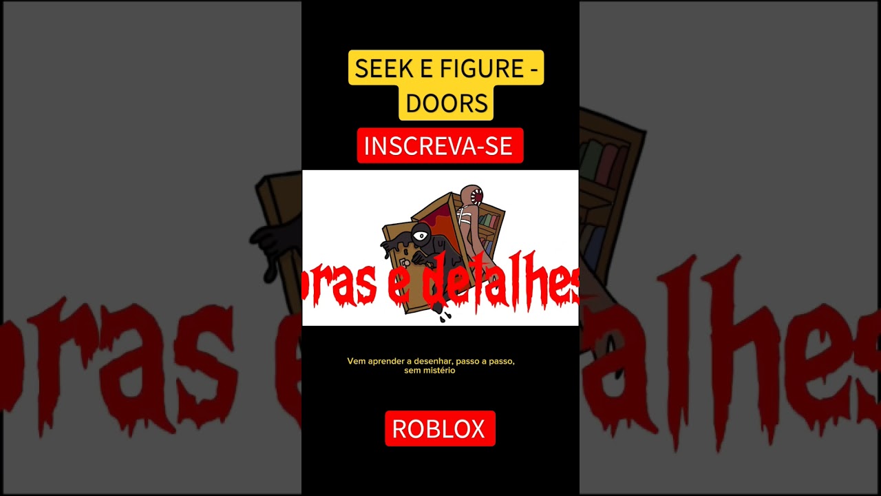 COMO DESENHAR SEEK E FIGURE - DOORS - ROBLOX - FÁCIL DE FAZER #doors  #roblox #figure #seek 