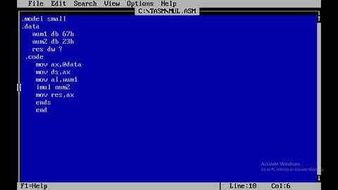 Practical 4(b):Write an ALP to multiply two given 8 bit signed numbers.