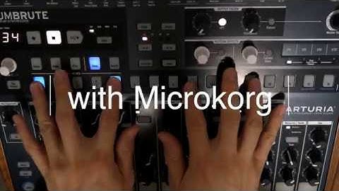 drumbrute live performance with microkorg, no FX, no tlak, only sound