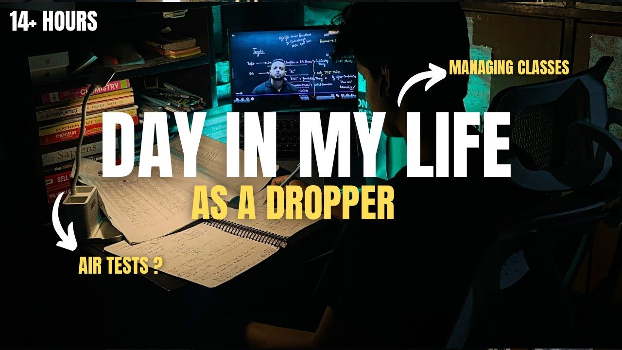 Day in a Life of Jee Aspirant ( Dropper )📚|| 14+ Hours || hectic days 💀 ...