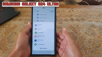 How to easily access live transcribe from the accessibility button on Samsung Galaxy S24 Ultra