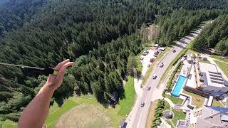 Wingsuit Flight - straight & steep line