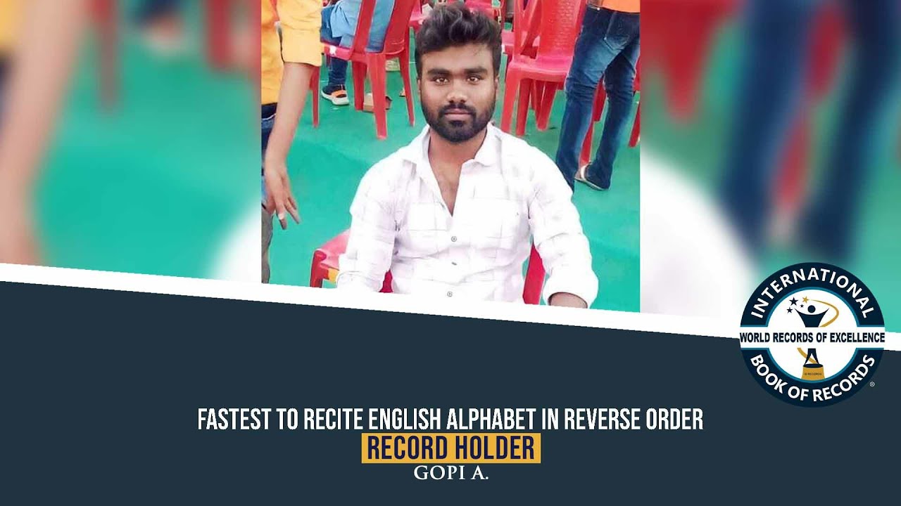 FASTEST TO RECITE ENGLISH ALPHABET IN REVERSE ORDER - YouTube