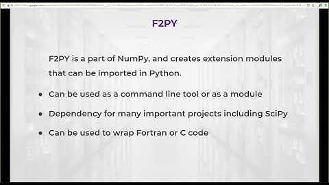 FortranCon2020 [JP]: F2PY: Bringing fast code into the future