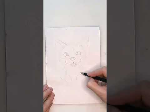 Как нарисовать собаку. Рисуем милого щенка. Урок рисования. Drawing cute puppy. Ho to draw dog.