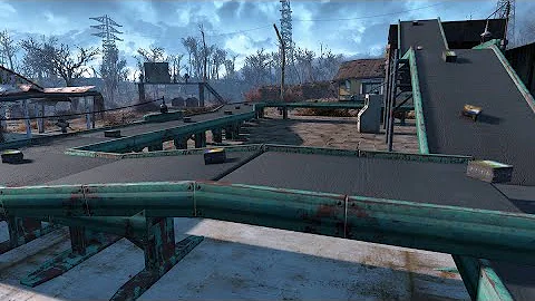 Fallout 4: You can tilt and rotate conveyor belts and they still work