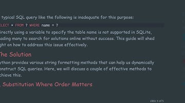 How to Dynamically Select from an SQLite Table Using Variables in Python