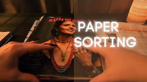 ASMR - Over an Hour of Crinkly Paper Sorting - Sleep, Study & Relaxation - No Talking