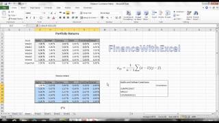 How to make the variance-covariance matrix in Excel: Portfolio Models #1