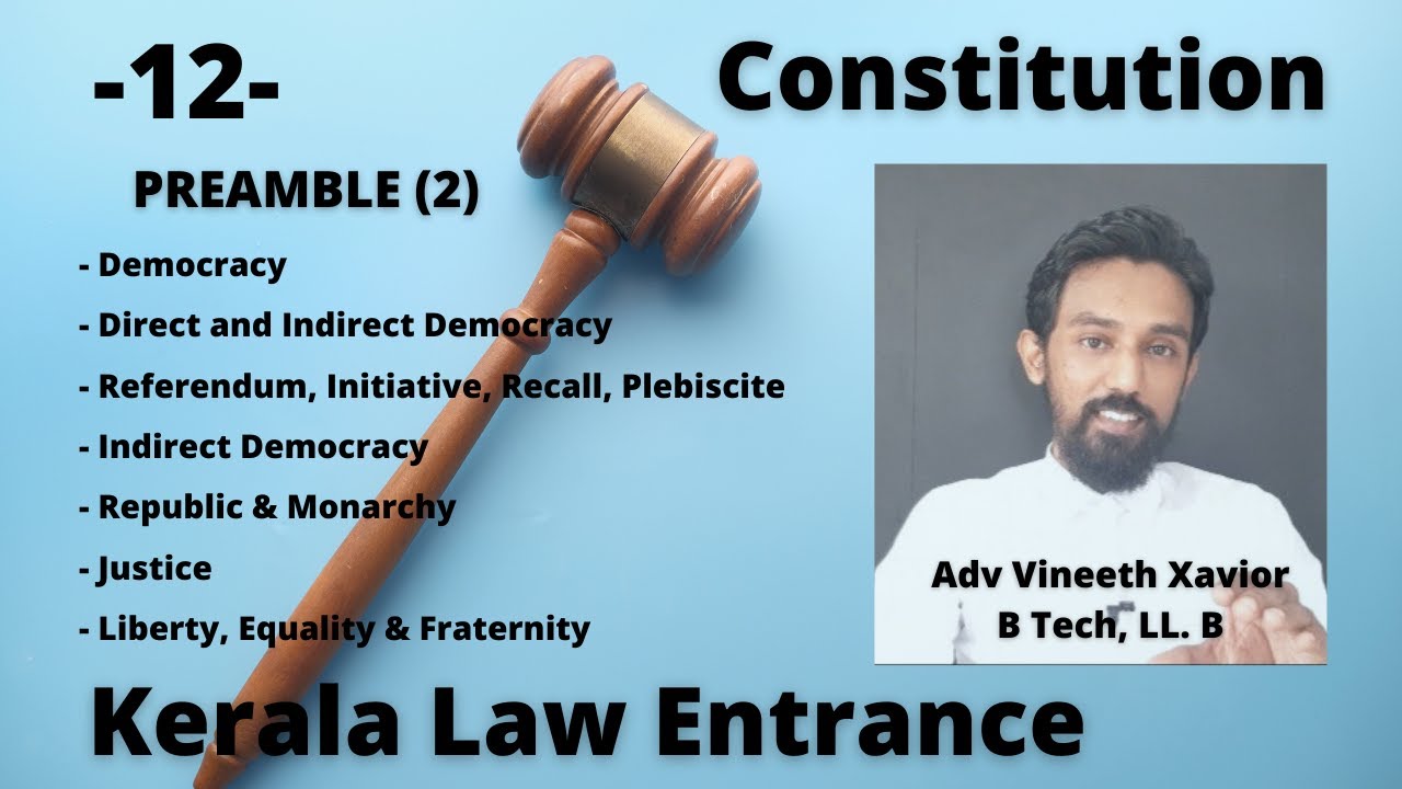 Kerala Law Entrance (KLEE) Constitution 12 Preamble (2) YouTube