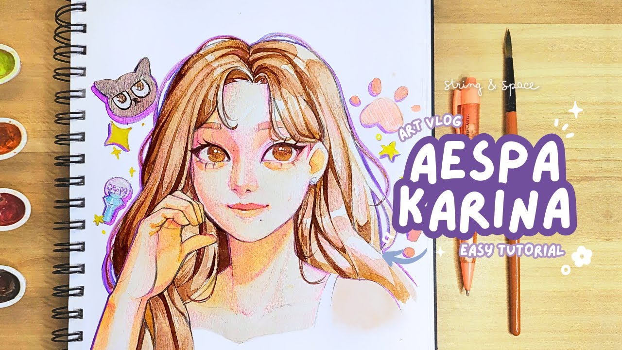 aespa karina 鉛筆画 AESPA- Karina process sketch #sketch #karina #aespa