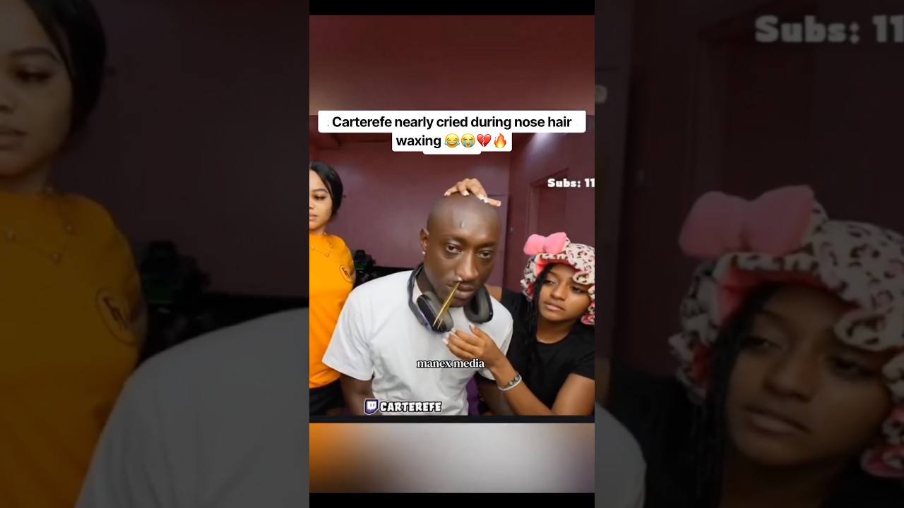 Carterefe nearly cried during nose hair waxing 😂😭💔🔥 #carterefe #nigeria