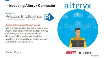 Blue Prism Process Intelligence and Alteryx Connectivity