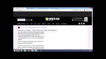 How To Predict NHL Hockey Games