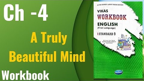 Class 9 English | Chapter 4 A Truly Beautiful Mind | Workbook #english 