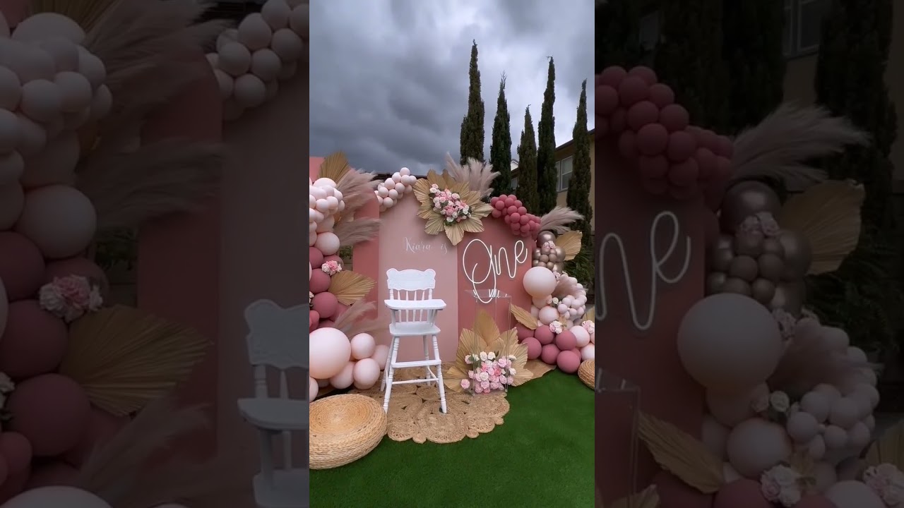 Outdoor birthday decoration idea 