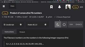 CodeWars - Product of consecutive Fibonacci numbers