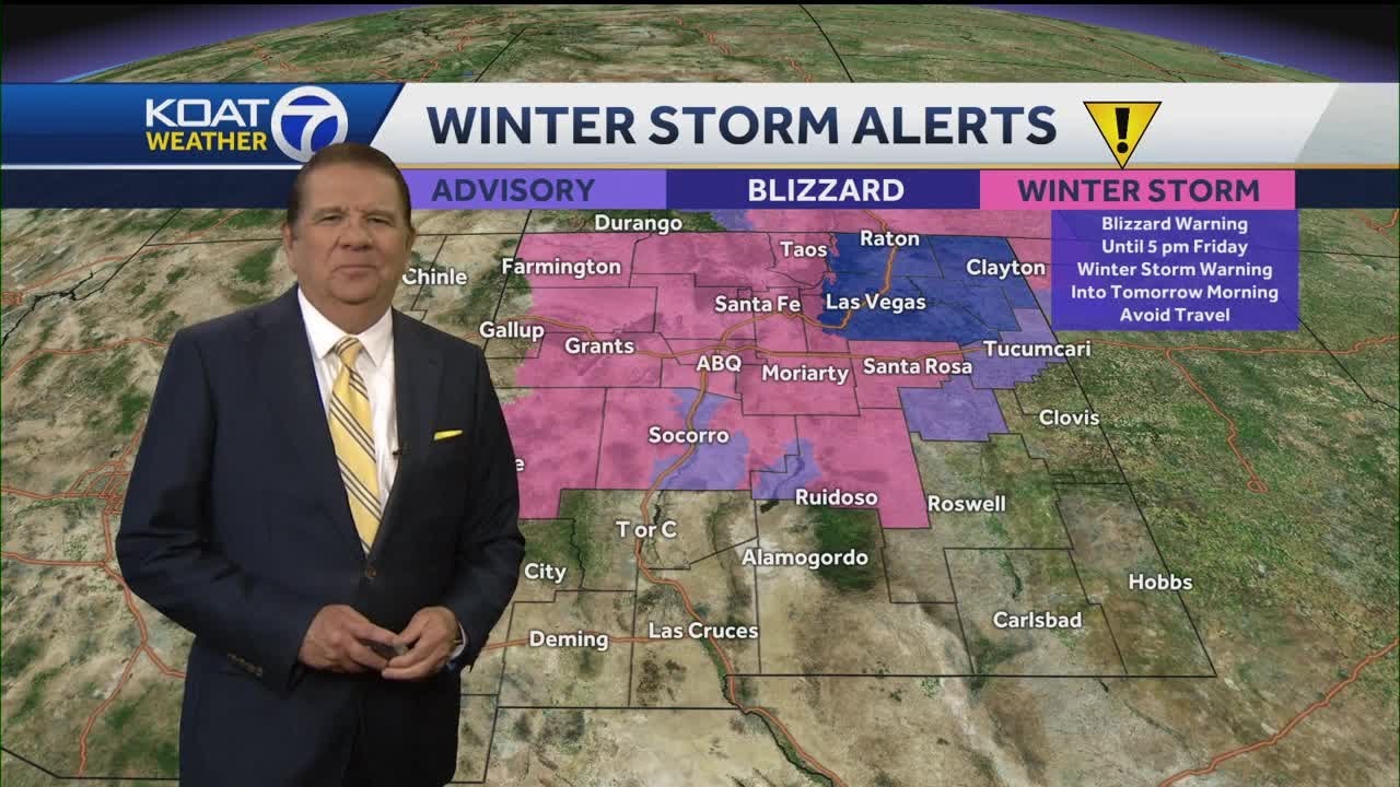 New Mexico Winter Storm update - 8 p.m. Thursday - YouTube