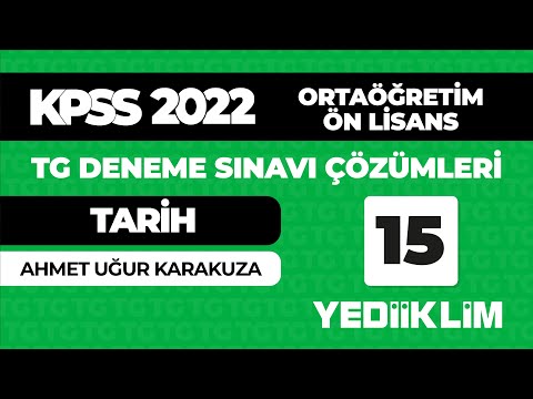YEDİİKLİM Türkiye Geneli Deneme Sınavı 5 - TARİH ÇÖZÜMLERİ - Ahmet Uğur KARAKUZA
