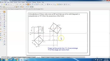 Engineering Graphics | Projections of Solids | Hexahedron Step by Step