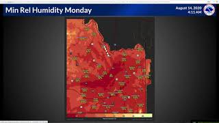 8/14/20 Hazard Briefing - Very dry, Very Hot