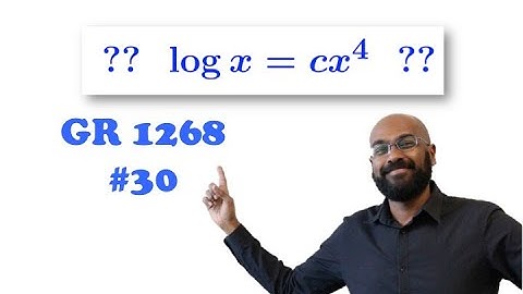 Math Subject GRE: Weird Equation!! GR1268 #30