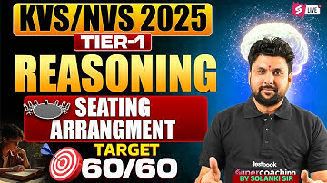 KVS NVS 2025 | KVS NVS General Reasoning Class 2025 | KVS NVS Tier 1 Reasoning By Solanki Sir
