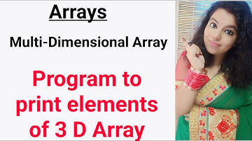 Program to print elements of 3D array| Multi- Dimensional Array | Array | Lec-13