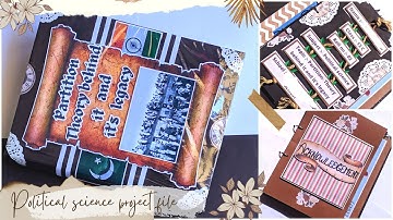 Political science project | Class 12th political science project on partition | Class 12th project