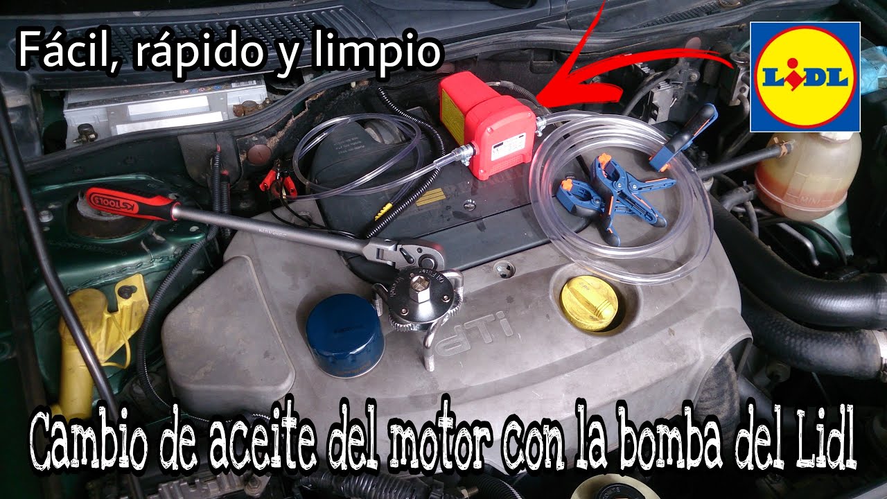 CÓMO CAMBIAR EL ACEITE DEL MOTOR CON LA BOMBA DEL LIDL