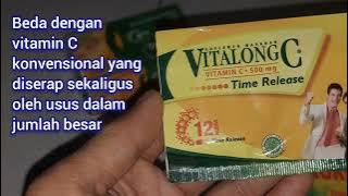 Vitalong C Kapsul granul | Pelepasan lambat 12 jam | Vitamin C 500 mg | Time Release | Asam Askorbat