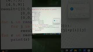 Famous addition of two matrix in python.#shorts #viral Wealth