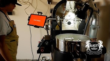 roasting with new camera setup -blkcity coffee roasters