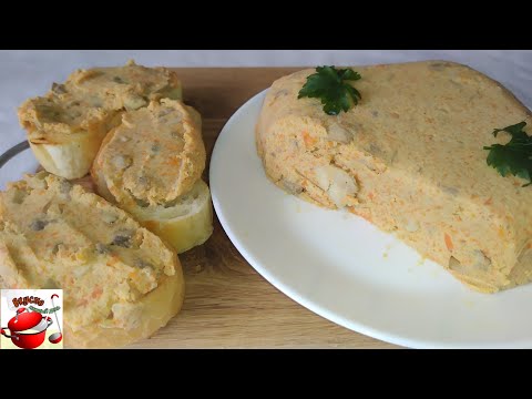 Куриный паштет с грибами. Нежный и очень вкусный.