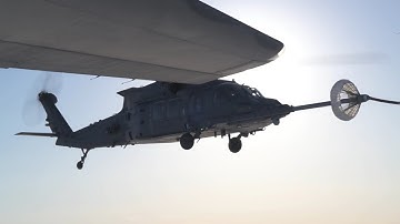 Epic Aerial Rescue: HC-130J Combat King II & HH-60 Helicopters Unite for Search & Rescue Mission