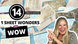 🔴 Make 14 Handmade cards that Wow in Minutes - 1 Sheet Wonders