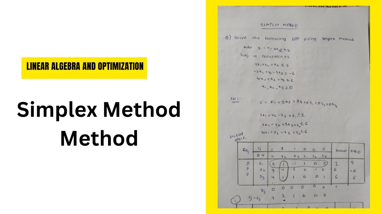 Simplex Method Youtube 5.Simplex method - YouTube